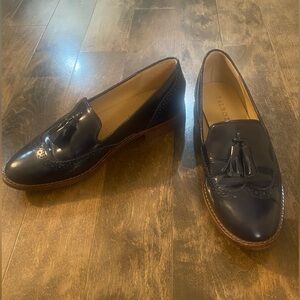 TALBOTS Blue Leather Loafers size 6
